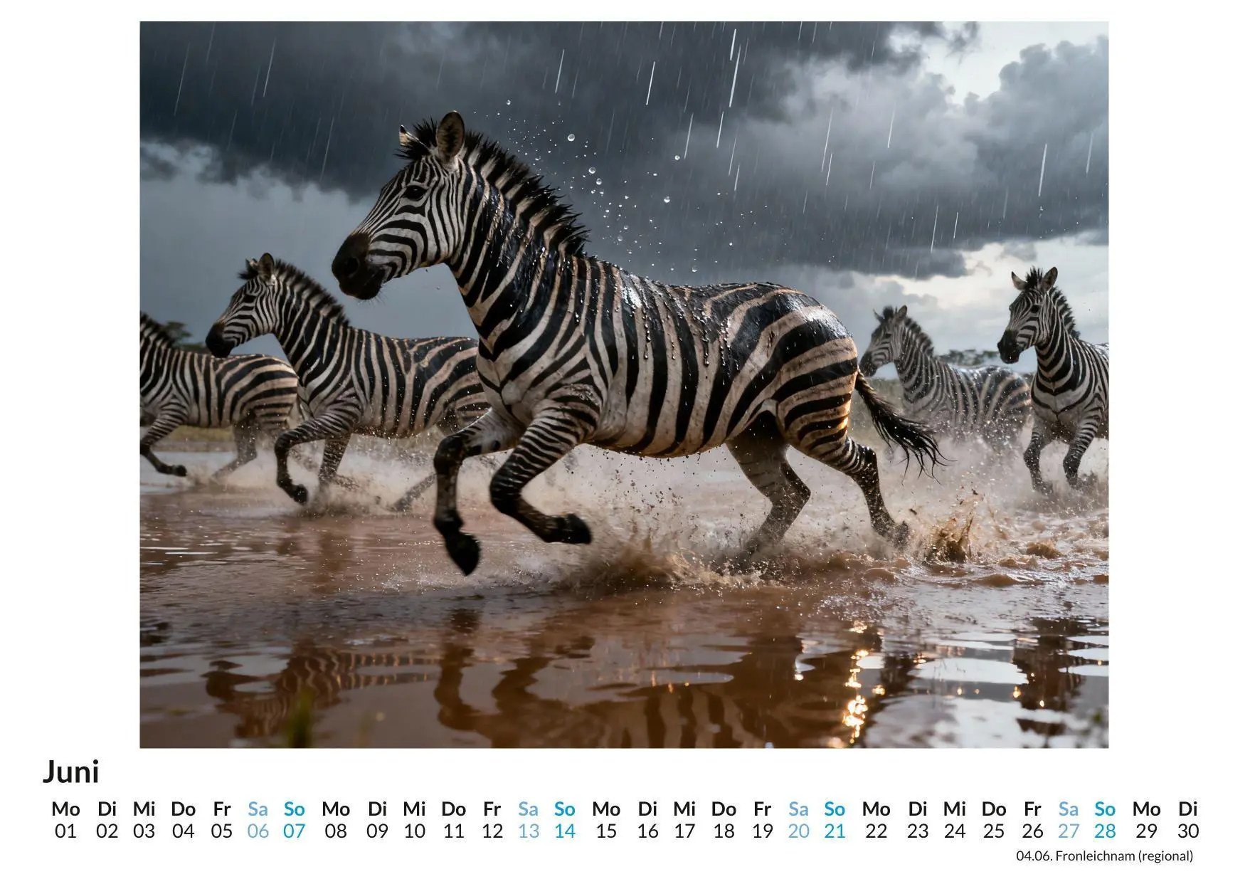 Bild: 9783695329113 | Zebra | Emma Schwarz | Kalender | Deutsch | 2026 | FlipFlop