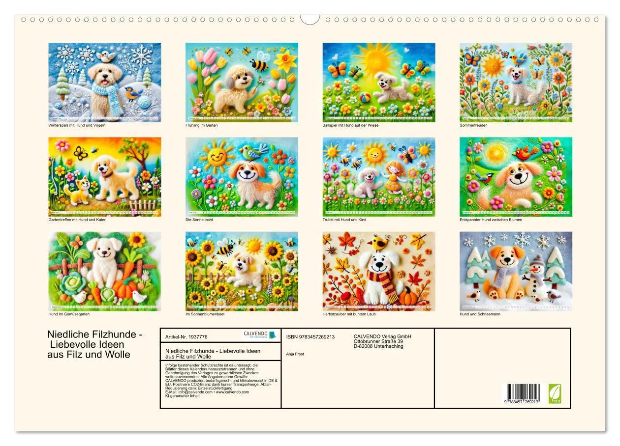Bild: 9783457269213 | Niedliche Filzhunde - Liebevolle Ideen aus Filz und Wolle...