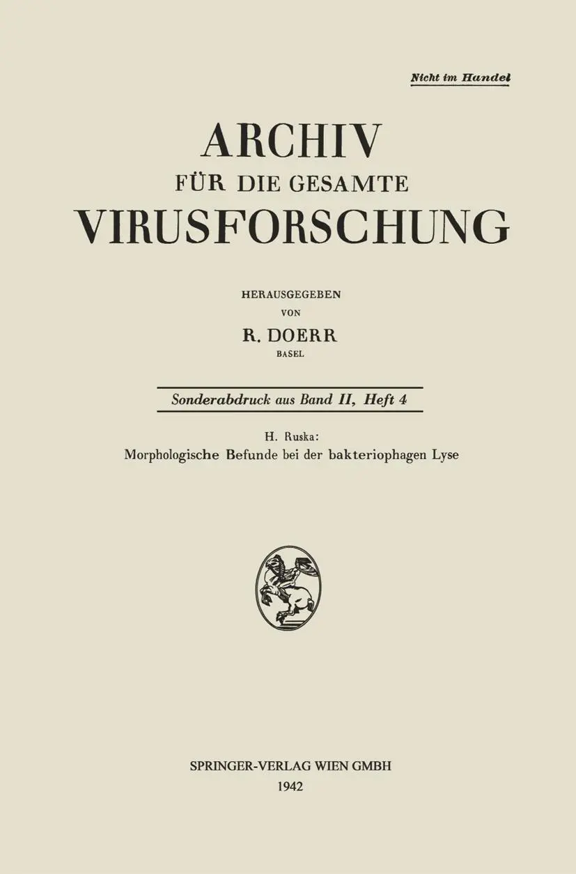 Cover: 9783662269213 | Morphologische Befunde bei der bakteriophagen Lyse | Helmut Ruska