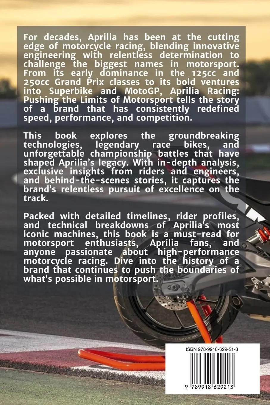 Rückseite: 9789918629213 | Aprilia Racing | Pushing the Limits of Motorsport | Etienne Psaila