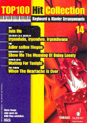 Cover: 9790001129213 | Top 100 Hit Collection 14 Band 14 (+Midi Disk) für Klavier / Keyboard
