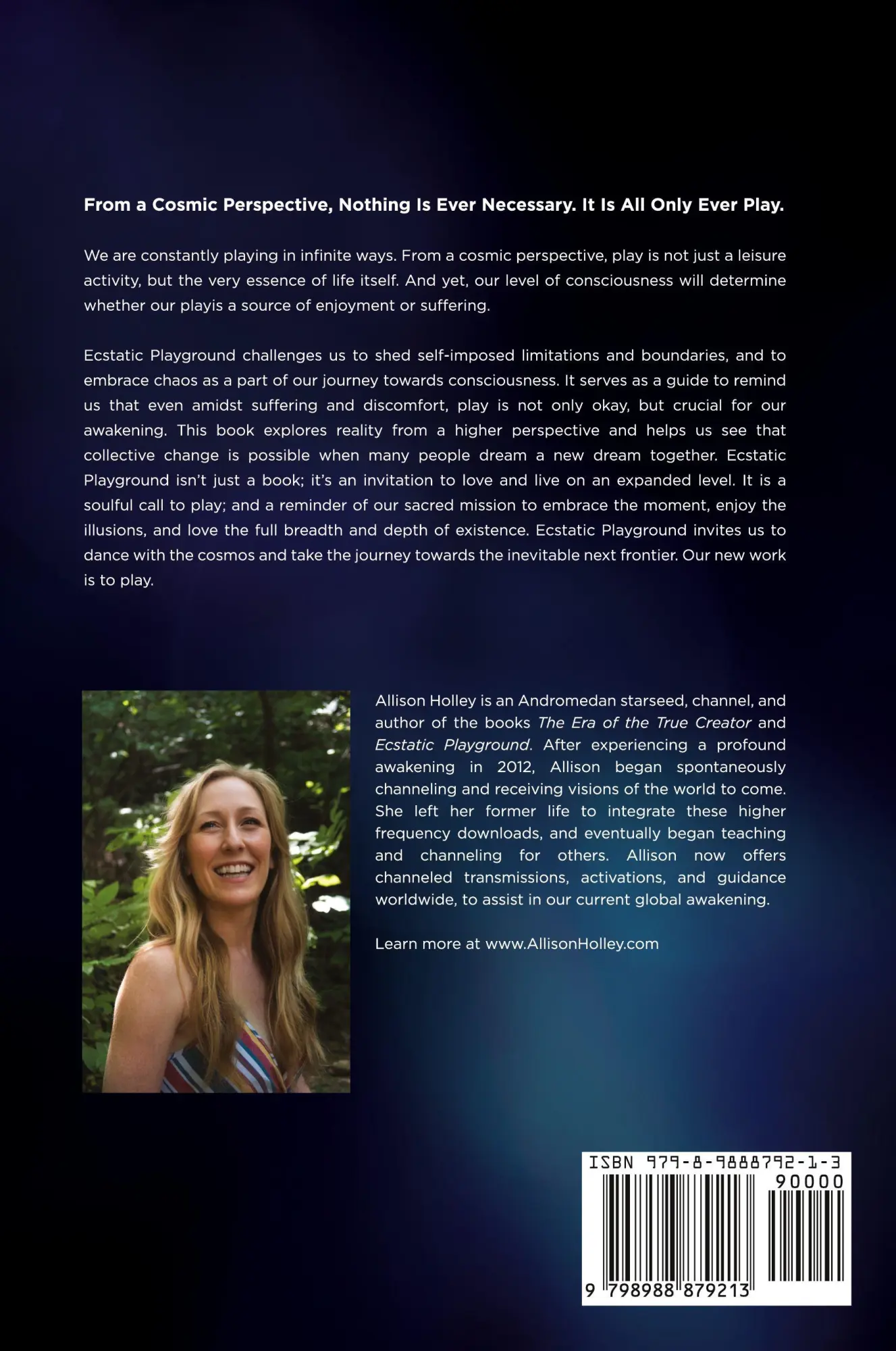 Rückseite: 9798988879213 | Ecstatic Playground | Allison Holley | Taschenbuch | Englisch | 2023