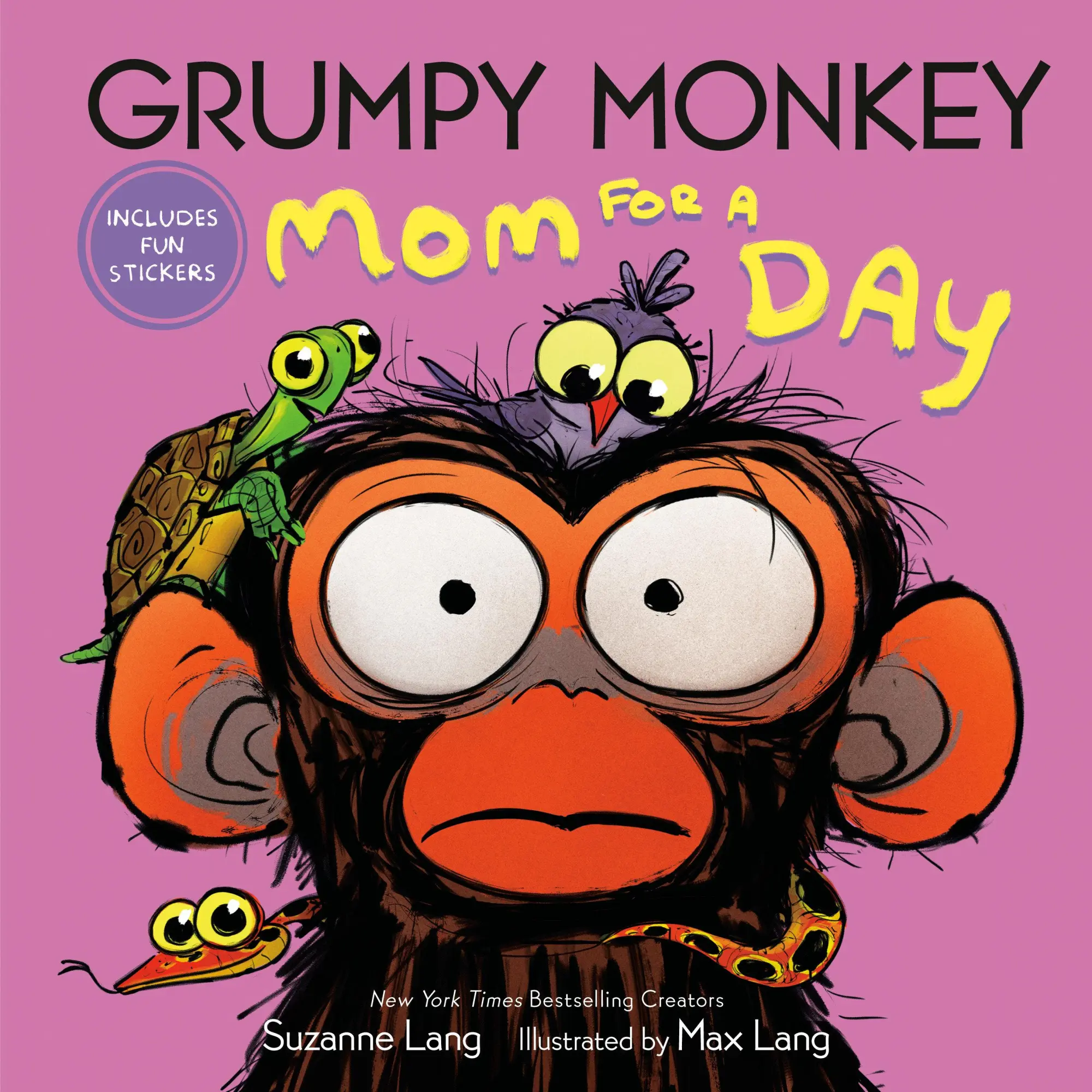 Cover: 9780593709313 | Grumpy Monkey Mom for a Day | Includes Fun Stickers | Suzanne Lang