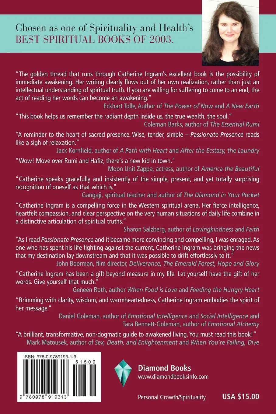 Rückseite: 9780978919313 | Passionate Presence | Seven Qualities of Awakened Awareness | Ingram