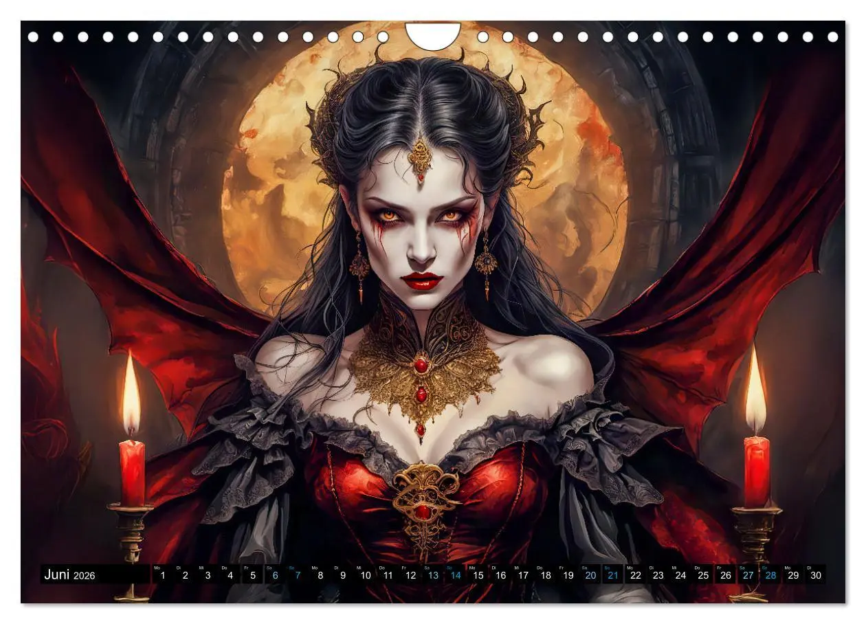 Bild: 9783457259313 | Finsternis der Vampire - Mystischer düsterer Fantasy Kalender...