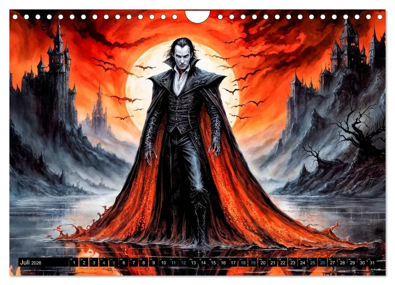 Bild: 9783457259313 | Finsternis der Vampire - Mystischer düsterer Fantasy Kalender...