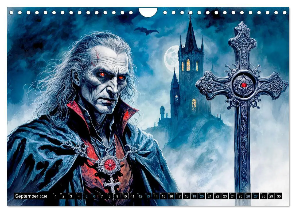 Bild: 9783457259313 | Finsternis der Vampire - Mystischer düsterer Fantasy Kalender...