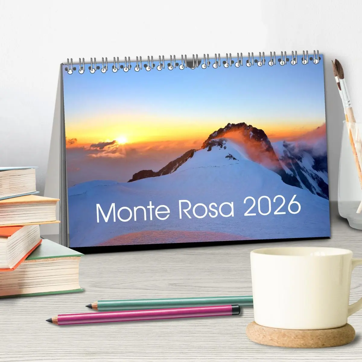 Bild: 9783516039313 | Monte Rosa (Tischkalender 2026 DIN A5 quer), CALVENDO Monatskalender