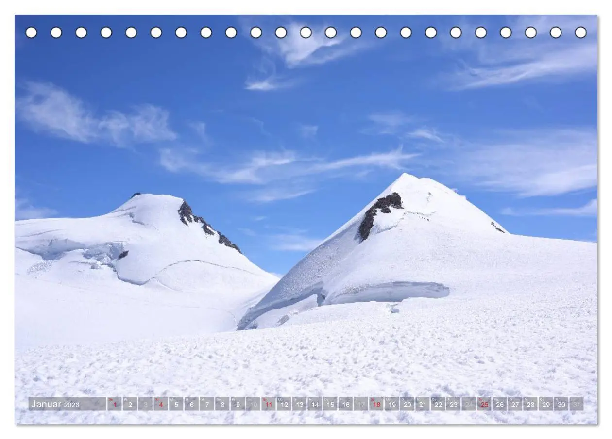 Bild: 9783516039313 | Monte Rosa (Tischkalender 2026 DIN A5 quer), CALVENDO Monatskalender