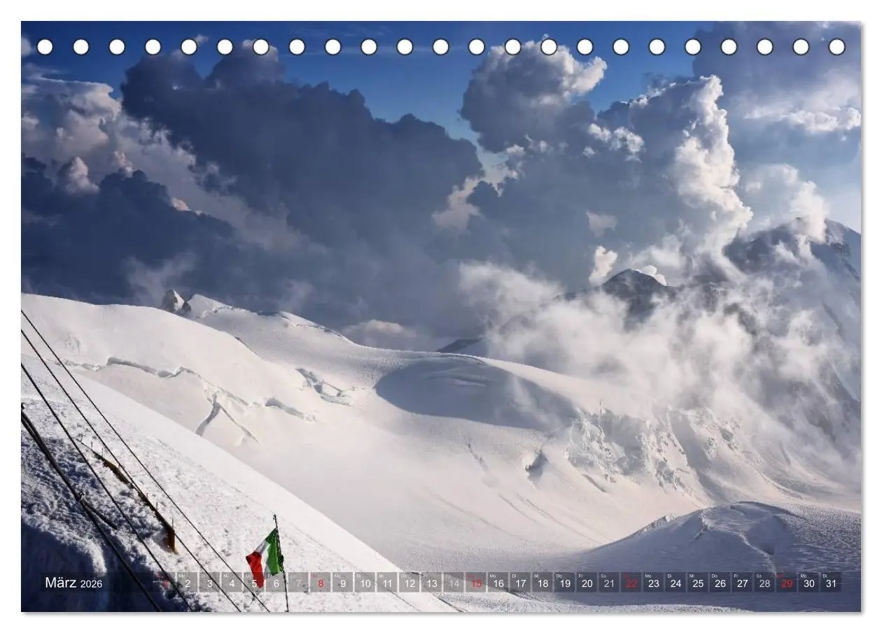 Bild: 9783516039313 | Monte Rosa (Tischkalender 2026 DIN A5 quer), CALVENDO Monatskalender