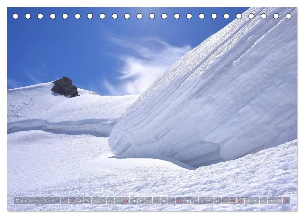 Bild: 9783516039313 | Monte Rosa (Tischkalender 2026 DIN A5 quer), CALVENDO Monatskalender