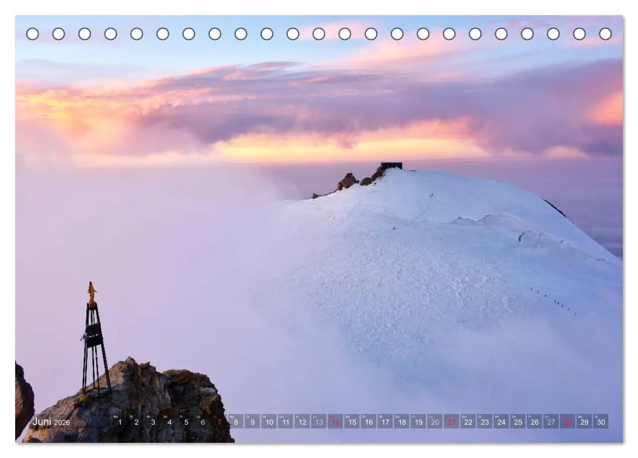 Bild: 9783516039313 | Monte Rosa (Tischkalender 2026 DIN A5 quer), CALVENDO Monatskalender