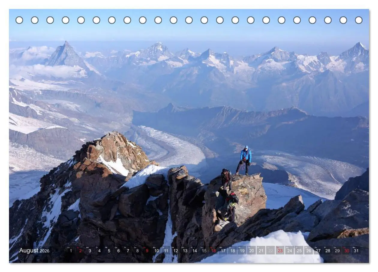 Bild: 9783516039313 | Monte Rosa (Tischkalender 2026 DIN A5 quer), CALVENDO Monatskalender