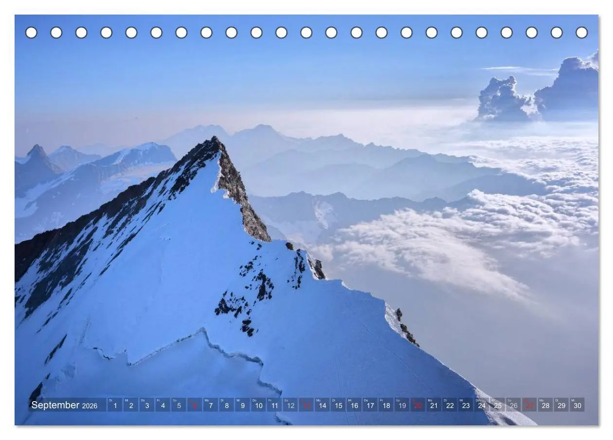 Bild: 9783516039313 | Monte Rosa (Tischkalender 2026 DIN A5 quer), CALVENDO Monatskalender