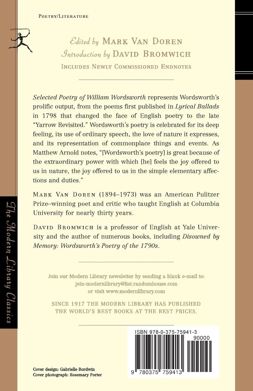 Rückseite: 9780375759413 | Selected Poetry of William Wordsworth | William Wordsworth | Buch