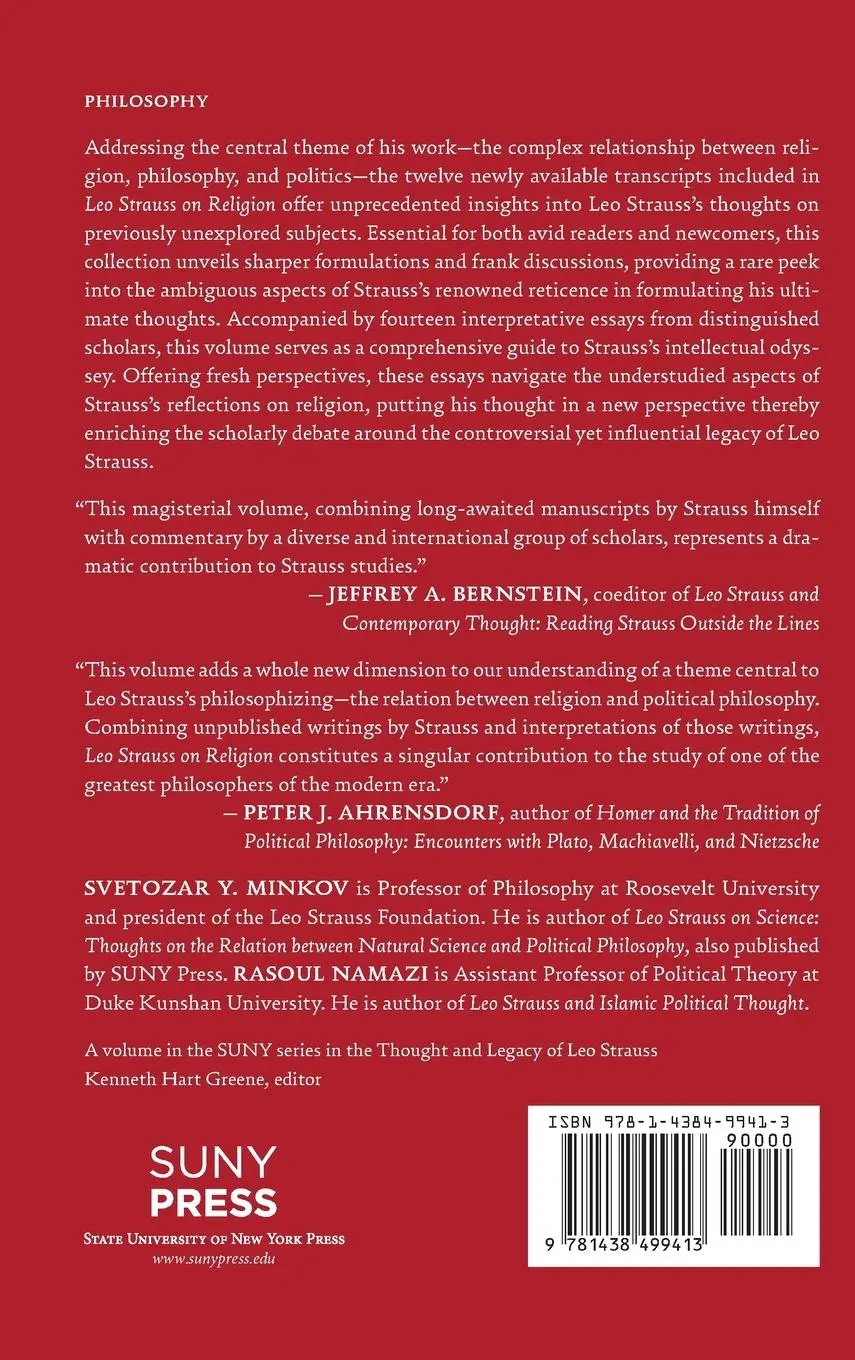 Rückseite: 9781438499413 | Leo Strauss on Religion | Writings and Interpretations | Buch | 2024
