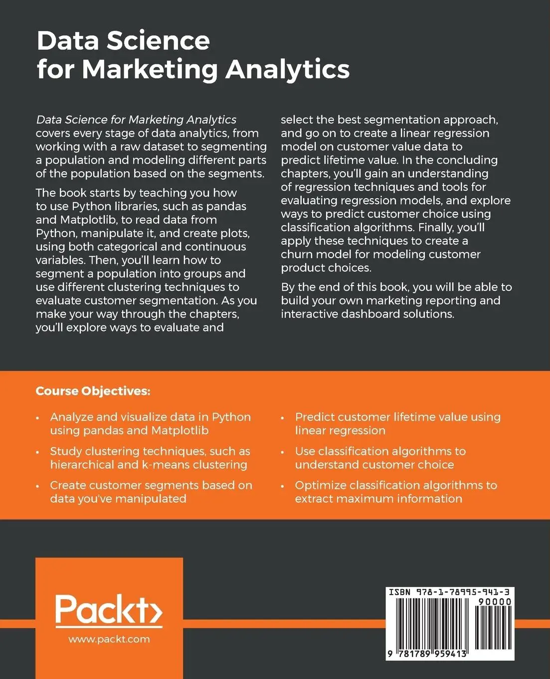 Rückseite: 9781789959413 | Data Science for Marketing Analytics | Tommy Blanchard (u. a.) | Buch