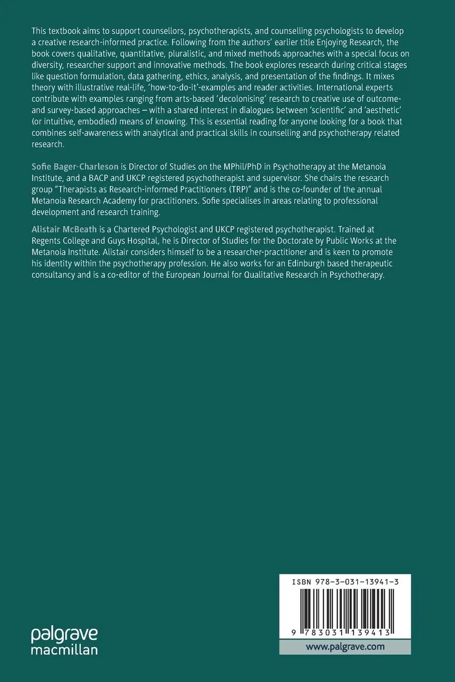 Rückseite: 9783031139413 | Supporting Research in Counselling and Psychotherapy | Taschenbuch