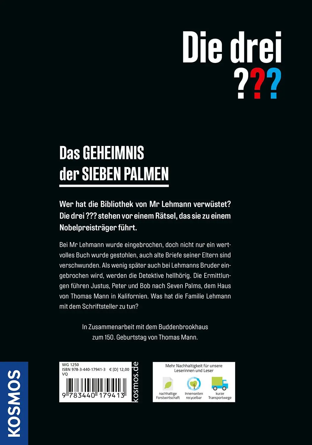 Rückseite: 9783440179413 | Die drei ??? Das Geheimnis der sieben Palmen | Marco Sonnleitner