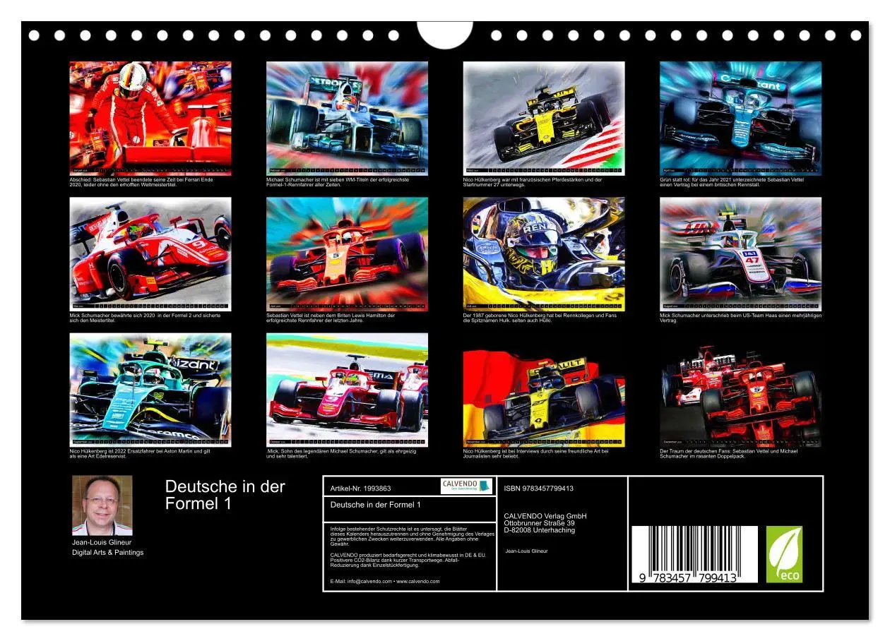 Bild: 9783457799413 | Deutsche in der Formel 1 (Wandkalender 2026 DIN A4 quer), CALVENDO...