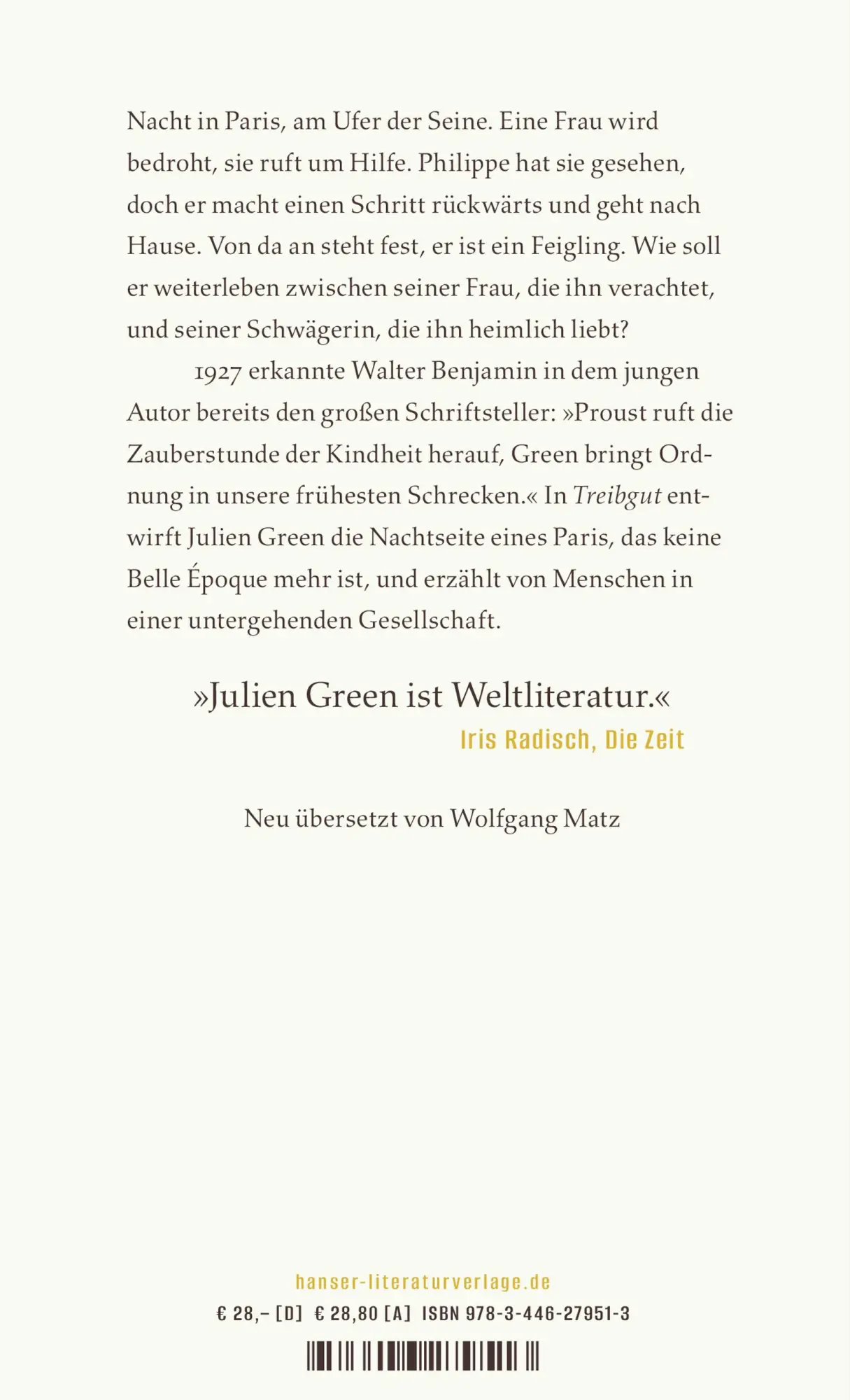 Bild: 9783446279513 | Treibgut | Roman | Julien Green | Buch | 400 S. | Deutsch | 2024