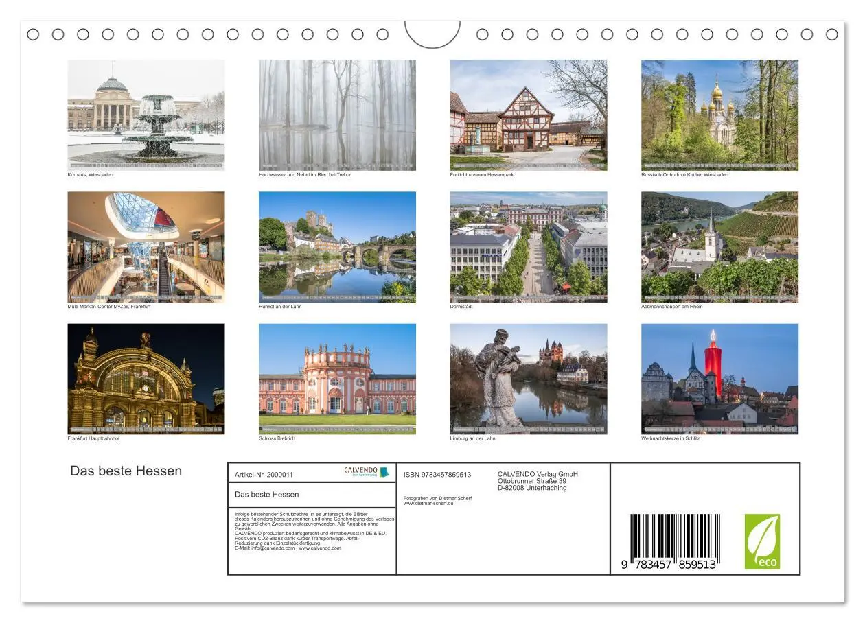 Bild: 9783457859513 | Das beste Hessen (Wandkalender 2026 DIN A4 quer), CALVENDO...