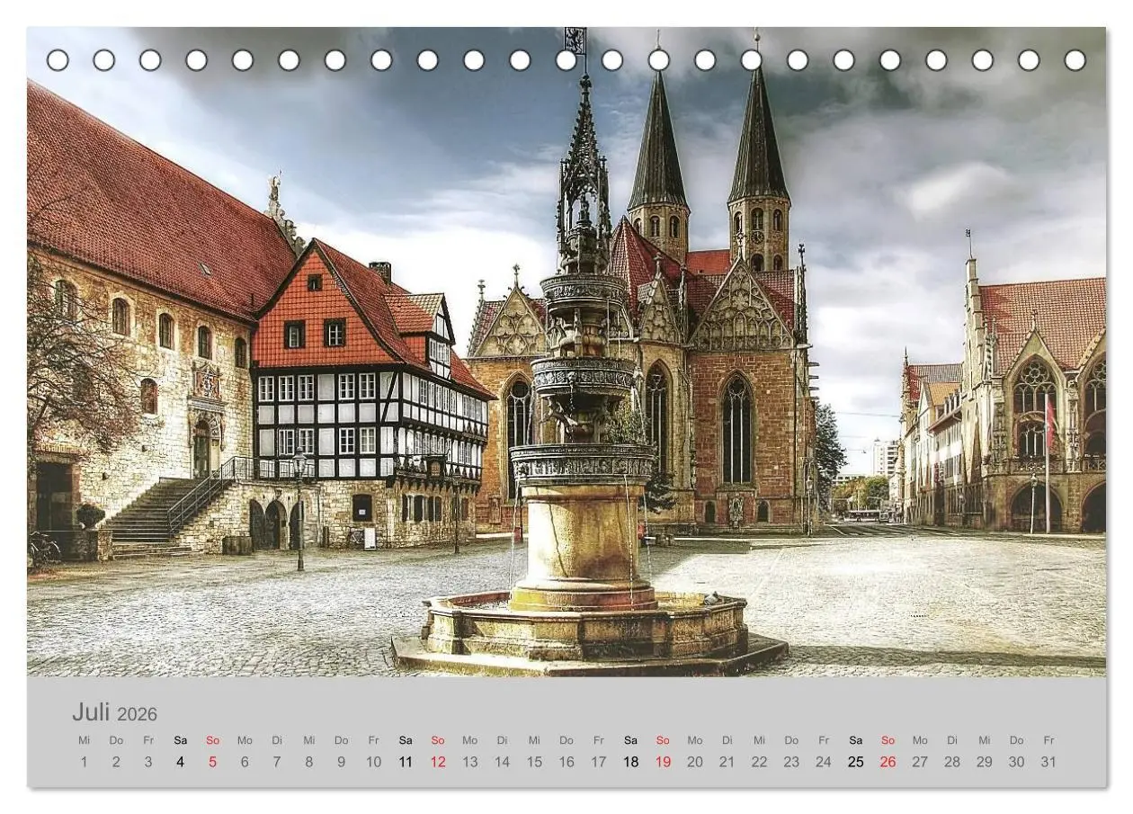 Bild: 9783516189513 | Braunschweig (Tischkalender 2026 DIN A5 quer), CALVENDO Monatskalender