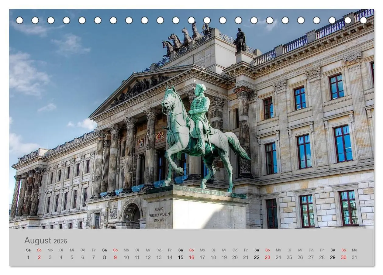 Bild: 9783516189513 | Braunschweig (Tischkalender 2026 DIN A5 quer), CALVENDO Monatskalender