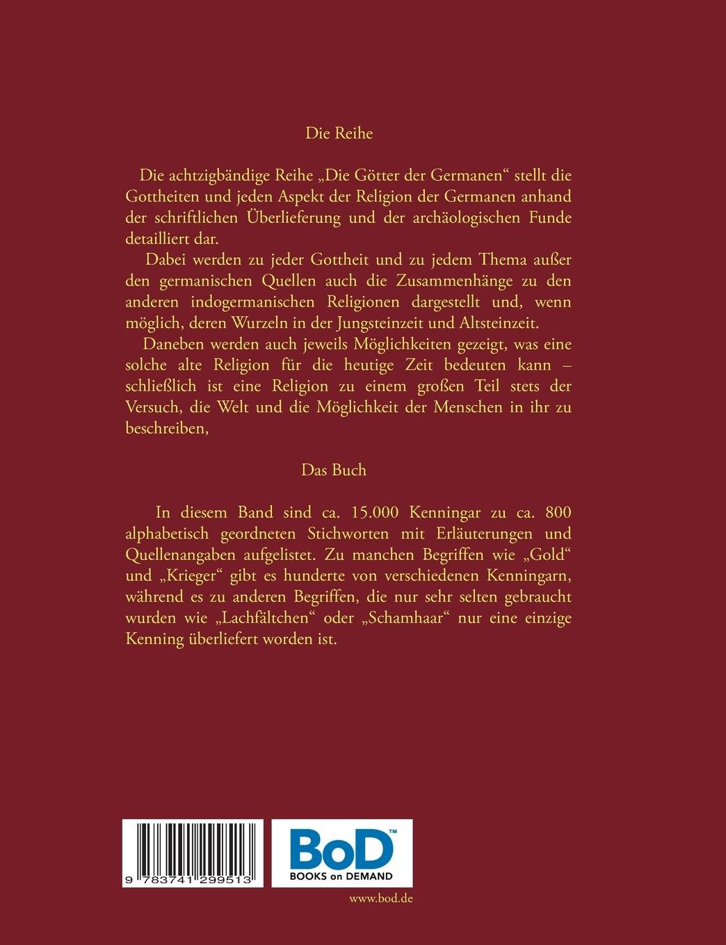 Rückseite: 9783741299513 | Kenningar | Die Götter der Germanen - Band 75 | Harry Eilenstein