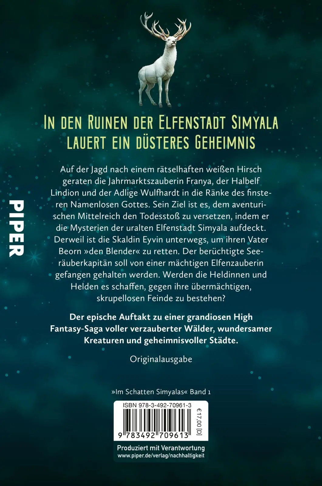 Rückseite: 9783492709613 | Ruinen der Elfen | Epische High Fantasy | Lena Falkenhagen (u. a.)