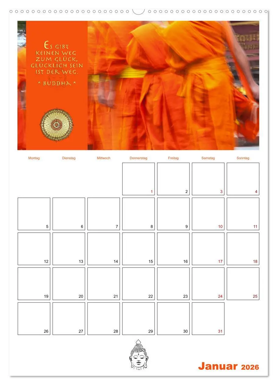 Bild: 9783516319613 | Buddhas Zitate und Weisheiten (Wandkalender 2026 DIN A2 hoch),...