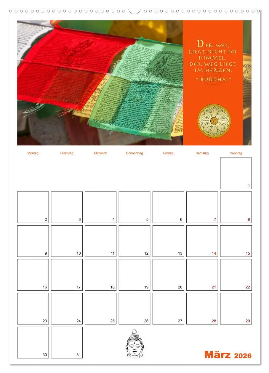 Bild: 9783516319613 | Buddhas Zitate und Weisheiten (Wandkalender 2026 DIN A2 hoch),...