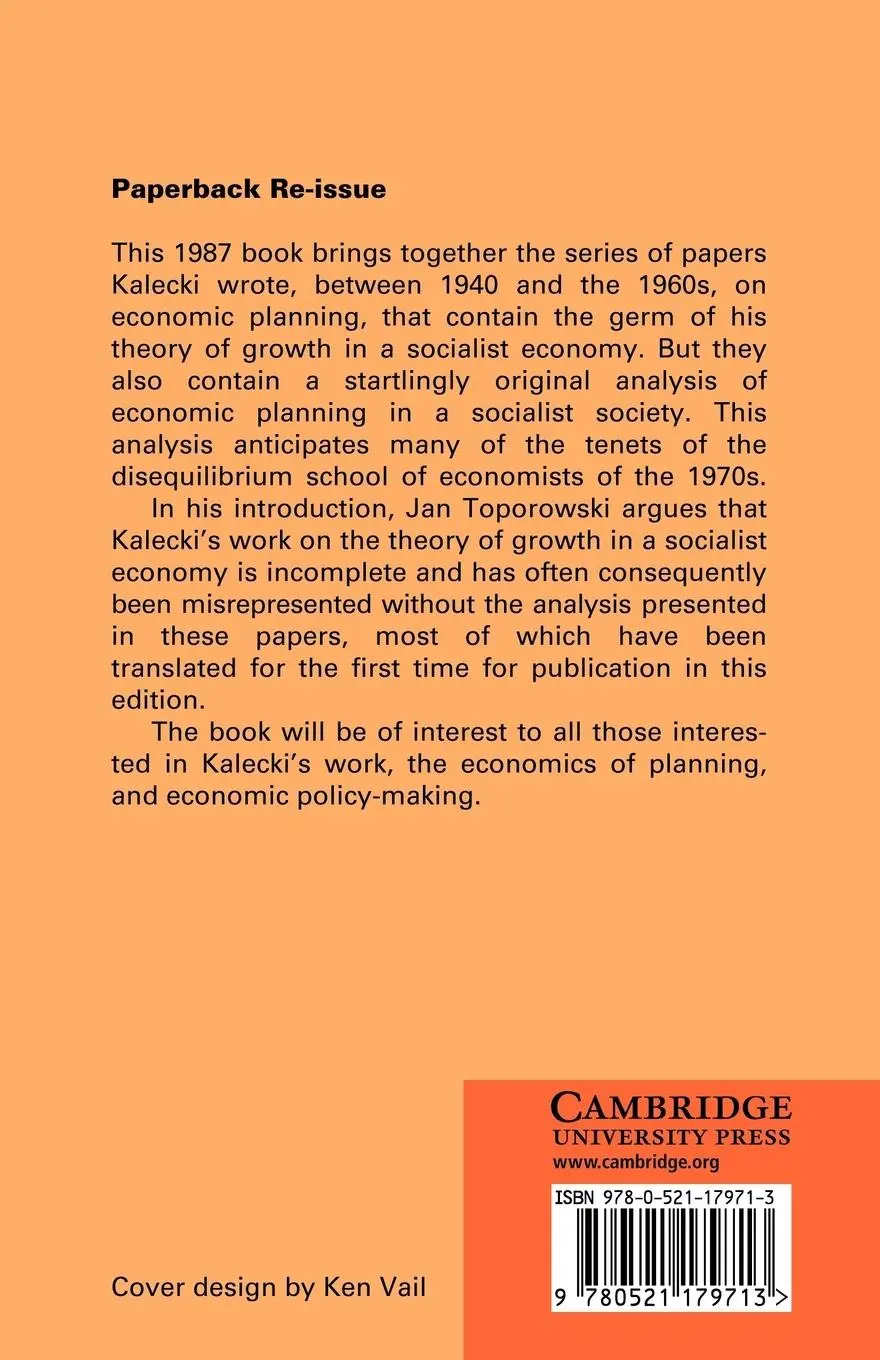 Rückseite: 9780521179713 | Selected Essays on Economic Planning | Michal Kalecki | Taschenbuch