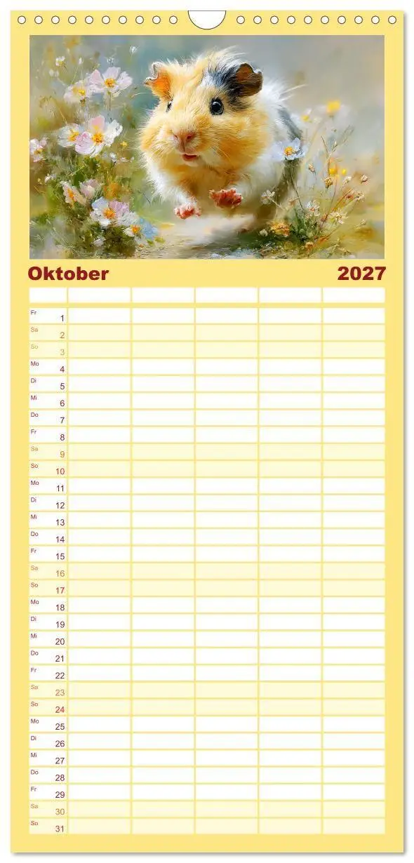 Bild: 9783569569713 | Familienplaner 2027 - Meerschweinchen. Bezauberndes Gartenglück mit...
