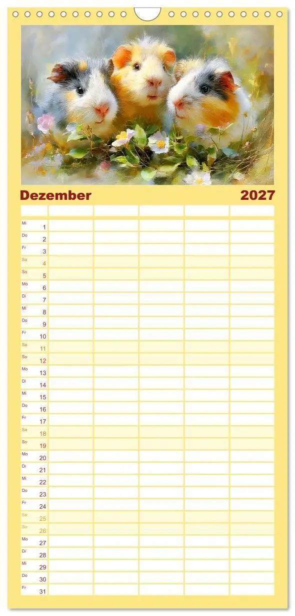 Bild: 9783569569713 | Familienplaner 2027 - Meerschweinchen. Bezauberndes Gartenglück mit...