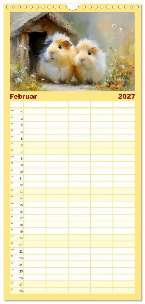Bild: 9783569569713 | Familienplaner 2027 - Meerschweinchen. Bezauberndes Gartenglück mit...