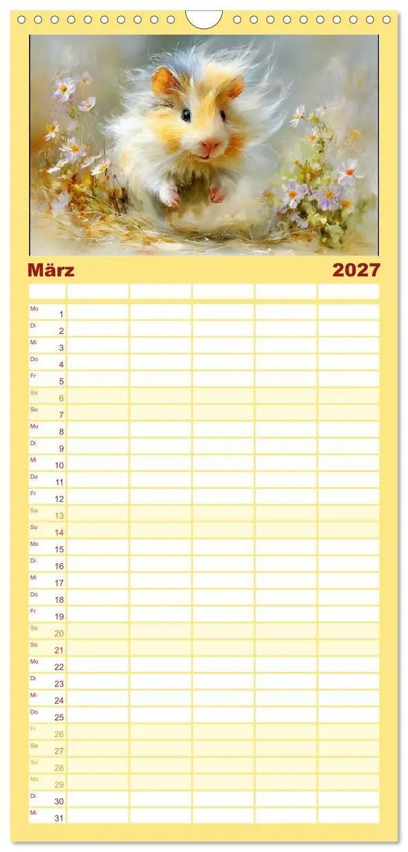 Bild: 9783569569713 | Familienplaner 2027 - Meerschweinchen. Bezauberndes Gartenglück mit...