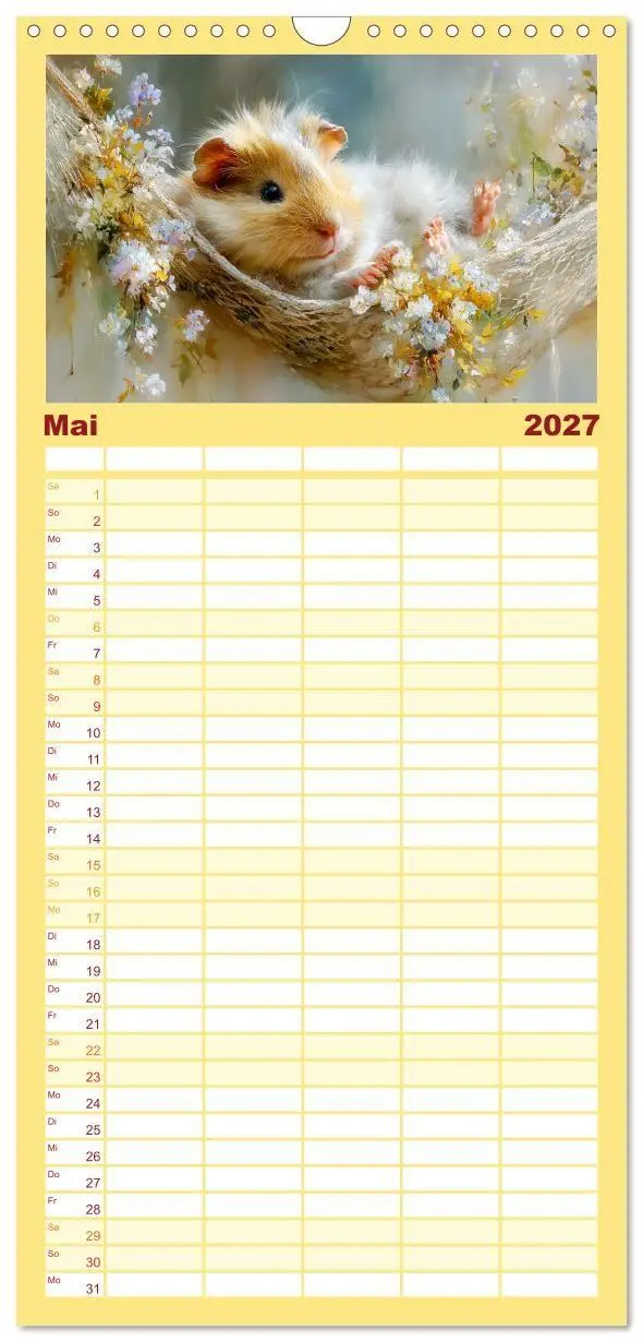 Bild: 9783569569713 | Familienplaner 2027 - Meerschweinchen. Bezauberndes Gartenglück mit...