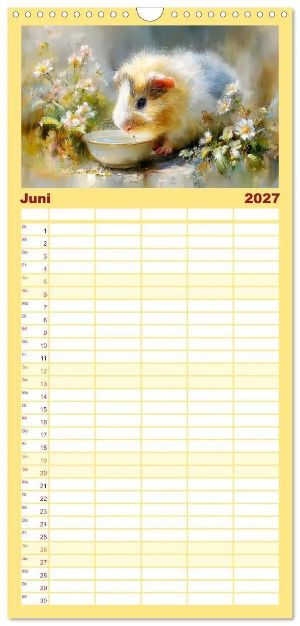 Bild: 9783569569713 | Familienplaner 2027 - Meerschweinchen. Bezauberndes Gartenglück mit...