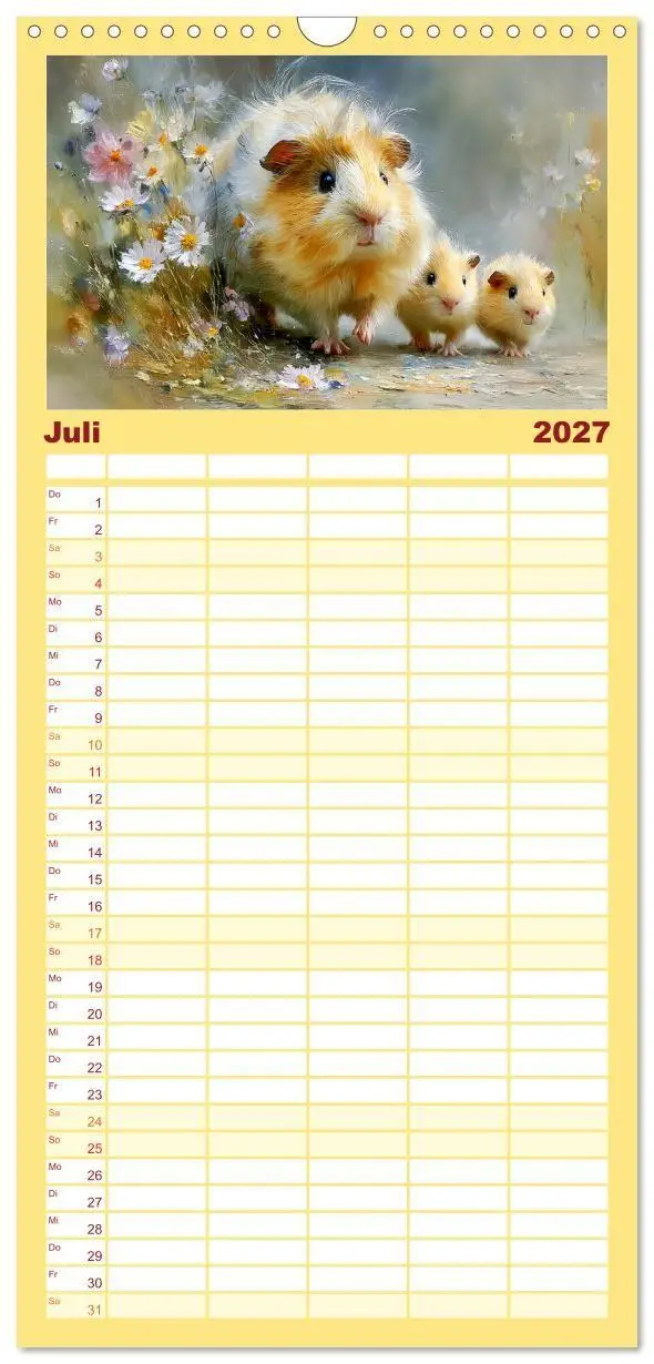 Bild: 9783569569713 | Familienplaner 2027 - Meerschweinchen. Bezauberndes Gartenglück mit...