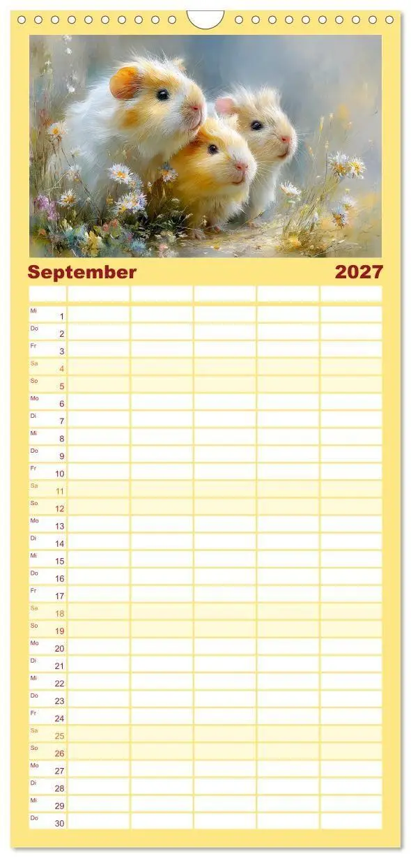 Bild: 9783569569713 | Familienplaner 2027 - Meerschweinchen. Bezauberndes Gartenglück mit...