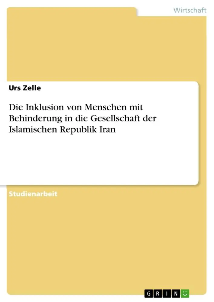 Cover: 9783668499713 | Die Inklusion von Menschen mit Behinderung in die Gesellschaft der...