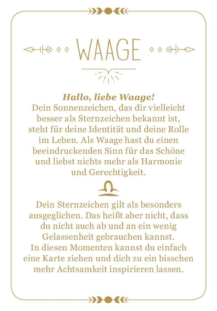 Bild: 9783845849713 | Achtsamkeit für die Waage | 50 Astro-Kärtchen | Taschenbuch | 51 S.