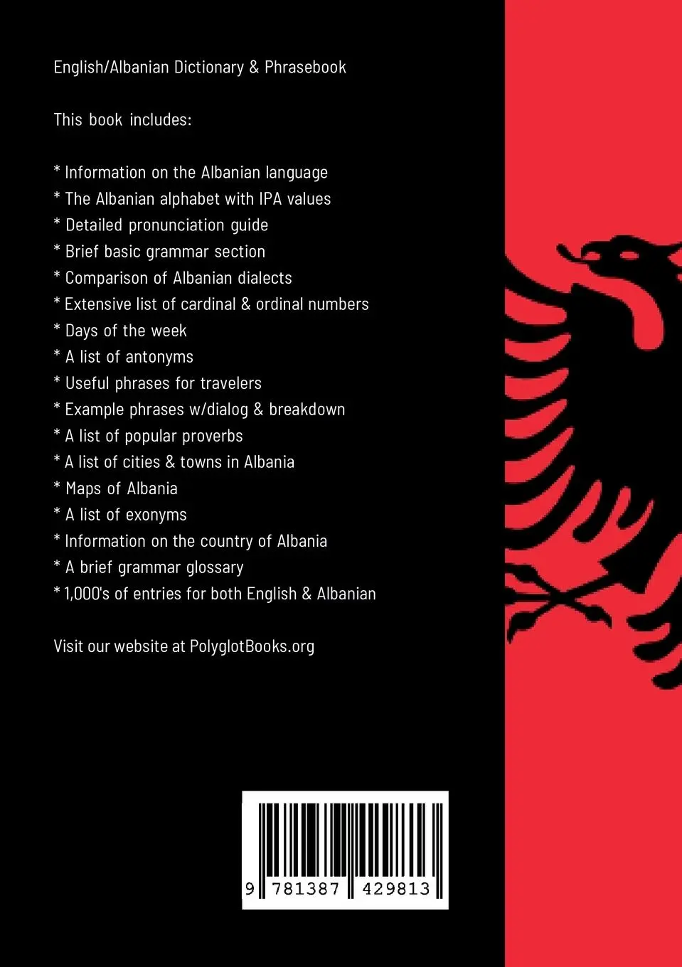 Rückseite: 9781387429813 | English Albanian Dictionary | Taschenbuch | Englisch | 2022 | Lulu.com