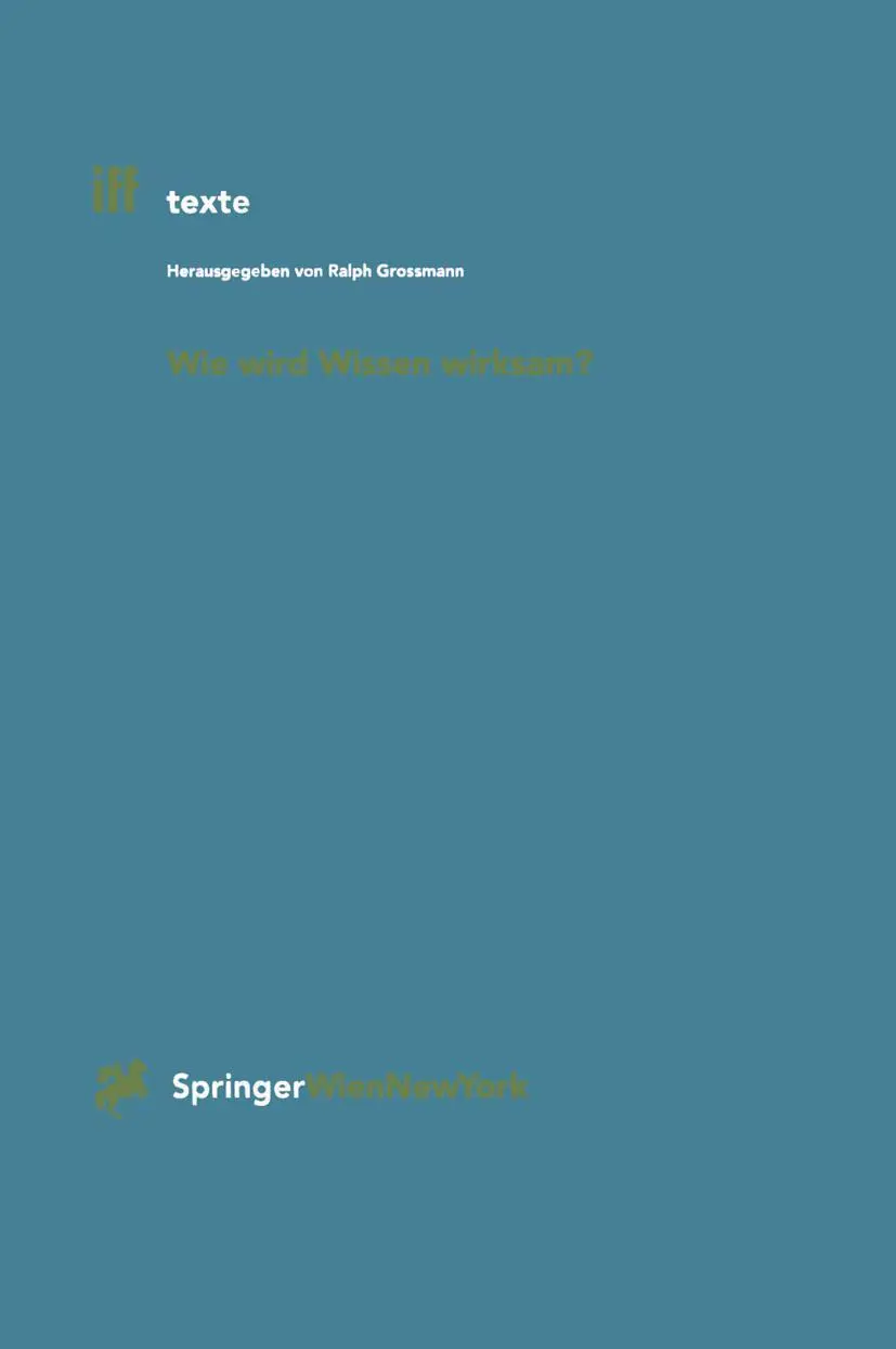 Cover: 9783211829813 | Wie wird Wissen wirksam? | H. Krause | Taschenbuch | 128 S. | Deutsch