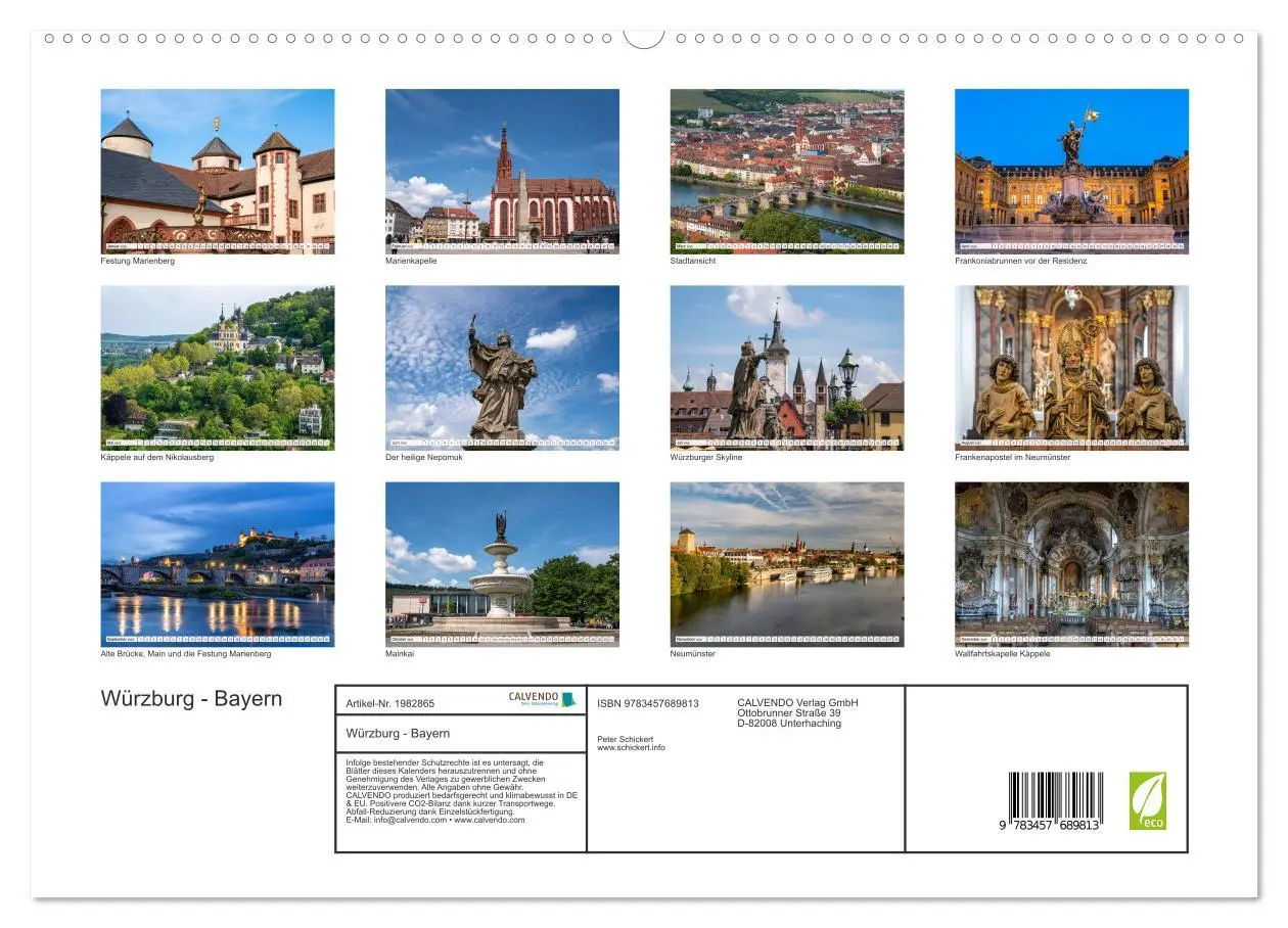 Bild: 9783457689813 | Würzburg - Bayern (hochwertiger Premium Wandkalender 2026 DIN A2...