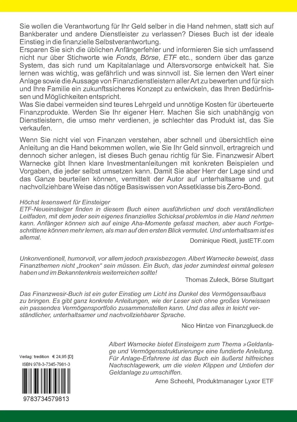 Rückseite: 9783734579813 | Der Finanzwesir 2.0 - Was Sie über Vermögensaufbau wirklich wissen...