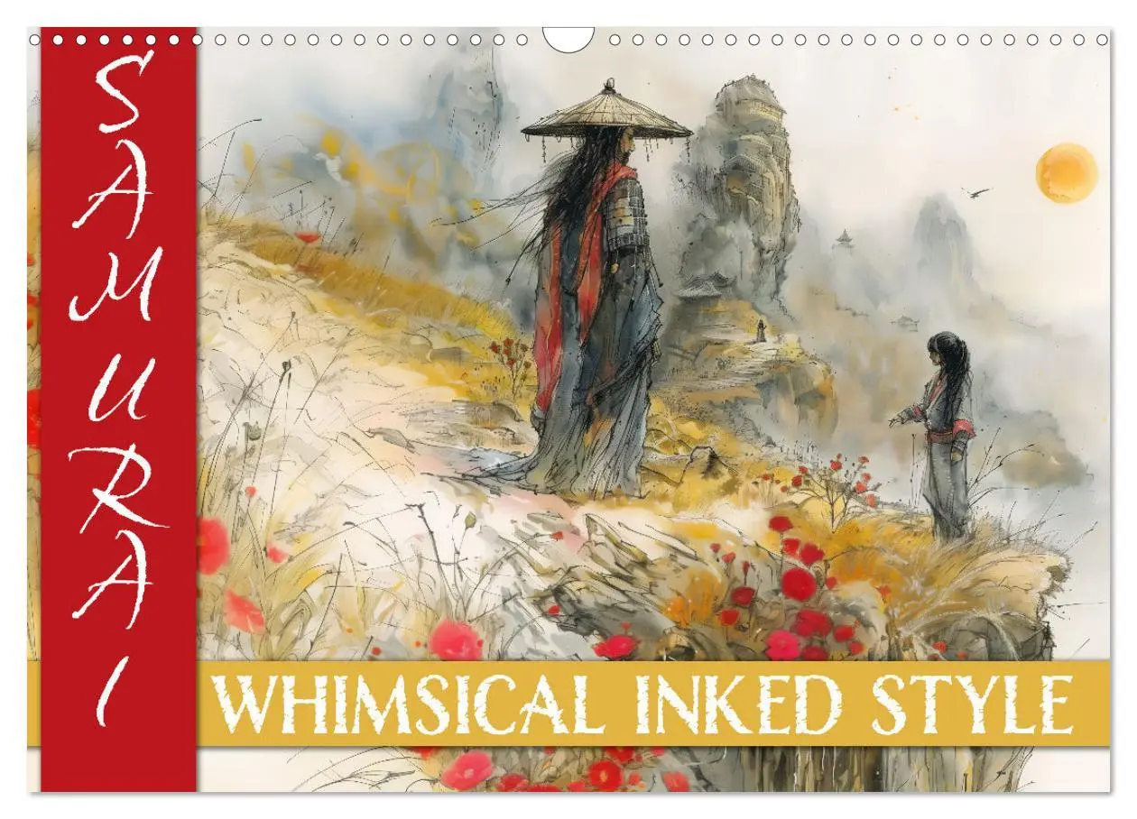 Cover: 9783457129913 | Samurai - whimsical inked style (Wandkalender 2025 DIN A3 quer),...