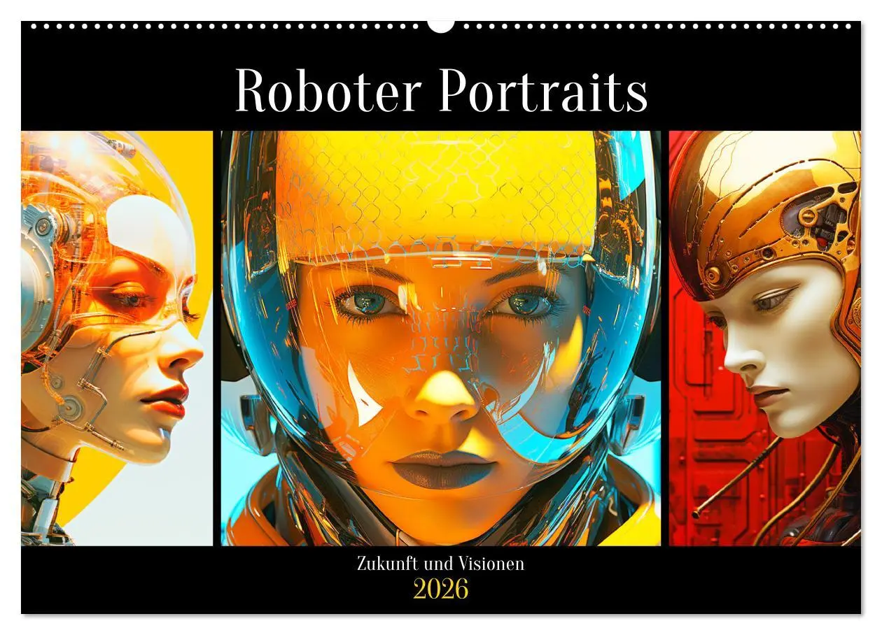 Cover: 9783457509913 | Roboter Portraits. Zukunft und Visionen (Wandkalender 2026 DIN A2...