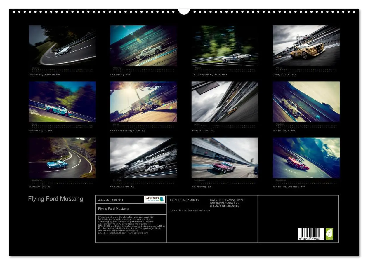 Bild: 9783457749913 | Flying Ford Mustang (Wandkalender 2026 DIN A2 quer), CALVENDO...